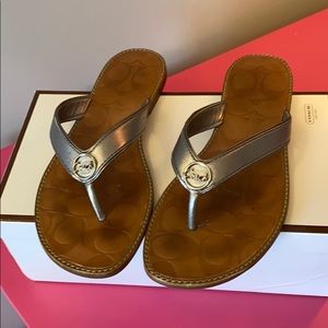 Coach Leather Flip flop sandals
